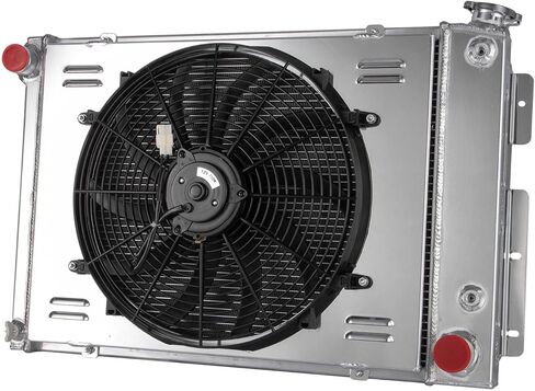 3 Row Aluminium 23" Wide Core Radiator Replacement for Shroud Fan Relay Fits 1967-1969 Chevy Camaro&Pontiac Firebird/Trans AM All Engines in Kuwait
