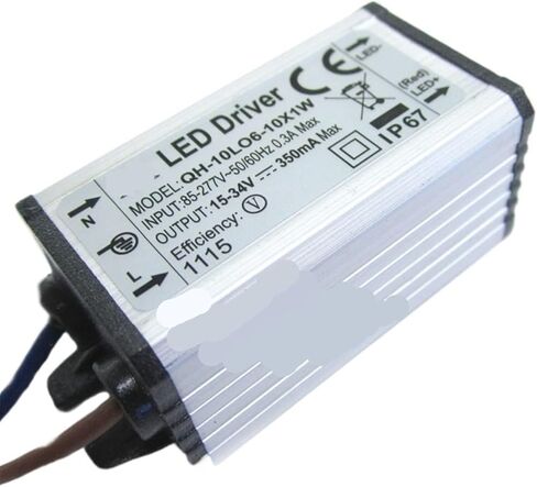 1pcs 6-10x1w 10W High Power LED Waterproof Driver IP67 350mA DC15-34V Constant Current Aluminum LED Power Supply in Saudi Arabia