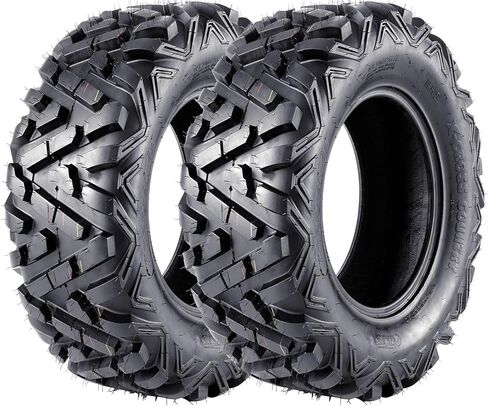 مجموعة Towallmark من 2 | إطارات 25x8-12 ATV/UTV 6PR لايحتاج، إطارات 20 مم لجميع التضاريس لركوب الطين والرمال والممرات، إطارات بديلة للمركبات الرباعية، جنبًا إلى جنب، والمركبات على الطرق الوعرة in Kuwait