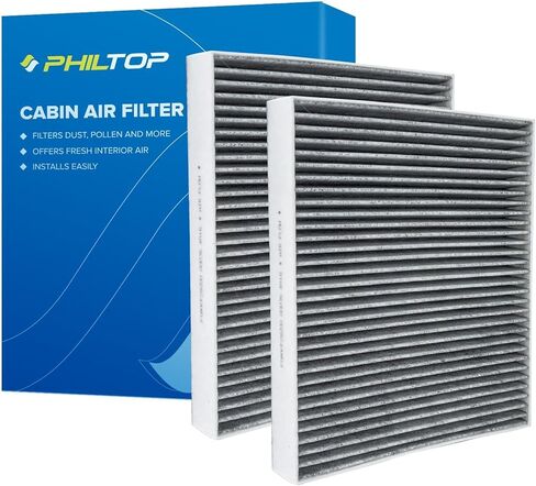 PHILTOP Cabin Air Filter, Replacement for CF10547, CX9 (2007-2015), Edge (2007-2015), MKX (2007-2018), Premium ACF031 Cabin Filter with Clean Airflow, Filter Up Dust Pollen in Kuwait