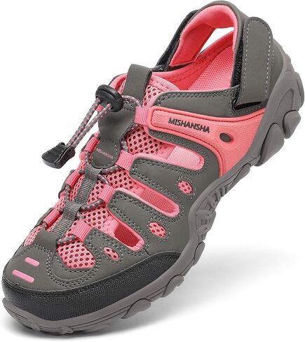 صنادل Mishansha للرجال للمشي لمسافات طويلة، صنادل مائية مغلقة عند الأصابع للاستخدام الخارجي مع حزام قابل للتعديل، صندل رياضي غير قابل للانزلاق للسفر على الشاطئ in Kuwait