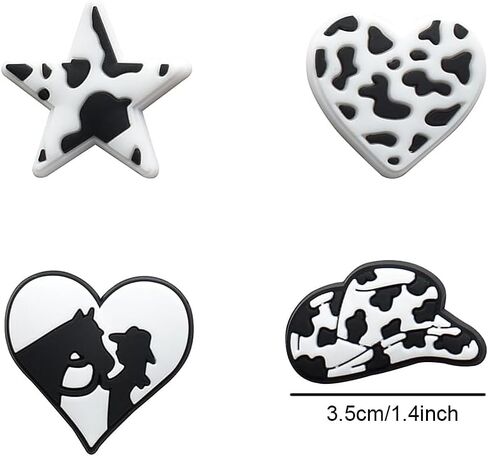 18pcs Cowgirl Shoe Charms Decoration Western Horse Cow Accessories for Clog Sandals Bracelet Wristband Cute Party Favor Birthday Gifts in Saudi Arabia