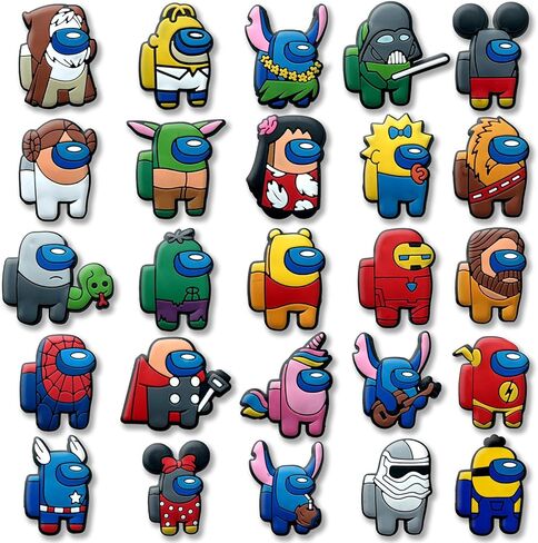 25 قطعة من Joivoritow لتزيين الأحذية الكرتونية لصنادل Croc Clog، ملحقات الأحذية الساحرة للبالغين in Kuwait