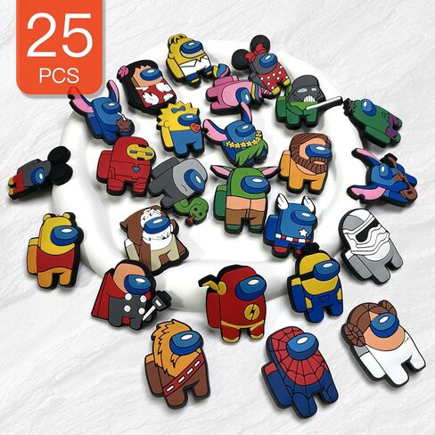 25 قطعة من Joivoritow لتزيين الأحذية الكرتونية لصنادل Croc Clog، ملحقات الأحذية الساحرة للبالغين in Kuwait