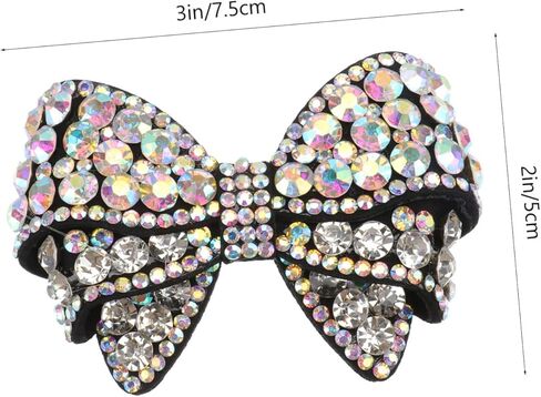 زوج واحد من إكسسوارات الأحذية المزخرفة بعقدة فيونكة عصرية للنساء من حجر الراين للحقائب ذات الكعب المسطح وأكثر خفيفة الوزن وقابلة للحمل للارتداء اليومي والمناسبات in Kuwait