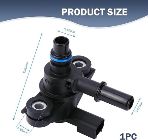 Vapor Canister Valve, High Remperature Resistance Evaporative Emissions Purge Valve, One-way Purge Parts 9U5Z9C915AB AU5Z-9C915-B 9U5Z-9C915-A, Compatible with Ford (Black) in Kuwait