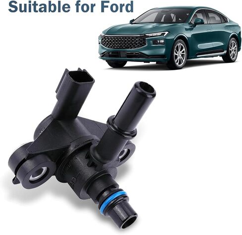 Vapor Canister Valve, High Remperature Resistance Evaporative Emissions Purge Valve, One-way Purge Parts 9U5Z9C915AB AU5Z-9C915-B 9U5Z-9C915-A, Compatible with Ford (Black) in Kuwait
