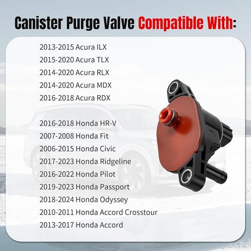 Vapor Canister Purge Valve Fit for Honda Accord Odyssey Ridgeline Civic Passport Pilot, Acura MDX TLX 2006 2007 2008 2009 2010 2011 2012 2013 2014 2015 2016 2017 2018 2019 2020 2021 2022, 911-763 in Saudi Arabia