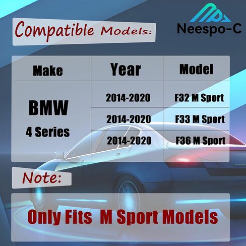 التنانير الجانبية لوحات الروك زوج تمديد مناسب لسيارات BMW 4 Series F32 F33 F36 (M Sport فقط) 2014-2020 428i/ 430i/ 435i/ 440i، بلاستيك ABS أسود لامع قطعتان من طقم هيكل الذقن الهوائي ملحقات خارجية in Saudi Arabia