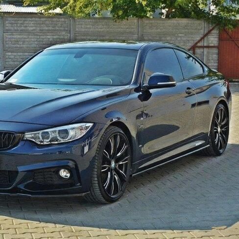 التنانير الجانبية لوحات الروك زوج تمديد مناسب لسيارات BMW 4 Series F32 F33 F36 (M Sport فقط) 2014-2020 428i/ 430i/ 435i/ 440i، بلاستيك ABS أسود لامع قطعتان من طقم هيكل الذقن الهوائي ملحقات خارجية in Saudi Arabia