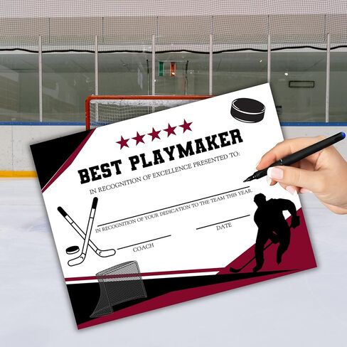 Hockey Team Superlatives Awards 30pk Mixed Certificates 8.5x11" Spirit Coach Banquet High School Sports Program Funny End of the Year in Saudi Arabia