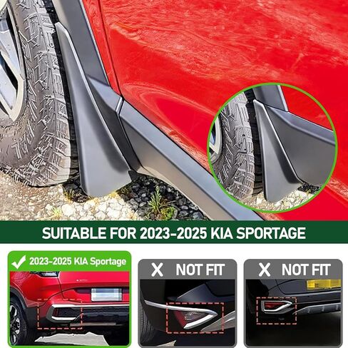 Mud Flaps for Kia Sportage 2023-2026,Front Rear Splash Guard Fender Compatible with Kia 2023 2024 2025 2026 Exterior Accessories,4pcs Set No Drilling Required Tire Protector Mudguard in Saudi Arabia