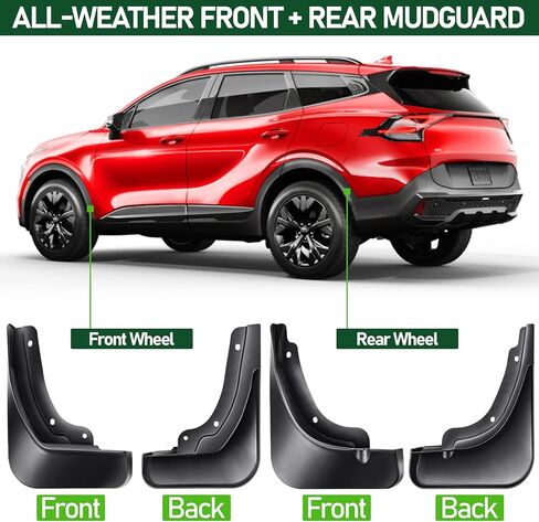 Mud Flaps for Kia Sportage 2023-2026,Front Rear Splash Guard Fender Compatible with Kia 2023 2024 2025 2026 Exterior Accessories,4pcs Set No Drilling Required Tire Protector Mudguard in Saudi Arabia