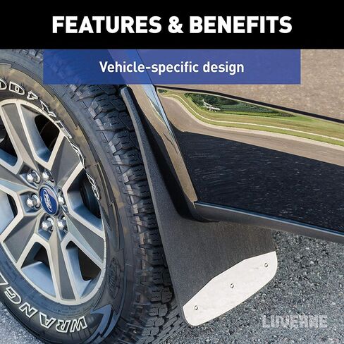 Luverne 251451 Rear 12-Inch x 23-Inch Textured Rubber Mud Guards, Select Chevrolet Silverado, GMC Sierra 2500, 3500 HD, 2 Flaps in Saudi Arabia