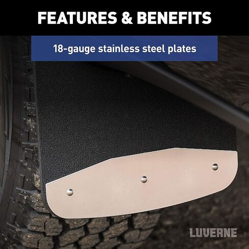 Luverne 251451 Rear 12-Inch x 23-Inch Textured Rubber Mud Guards, Select Chevrolet Silverado, GMC Sierra 2500, 3500 HD, 2 Flaps in Saudi Arabia