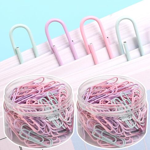 160 PCS/Box Metal Paper Clips Desk Notebook Paper Organizing Tool Office Stationery Accessories Clip Size 2.9 * 0.8cm in Saudi Arabia