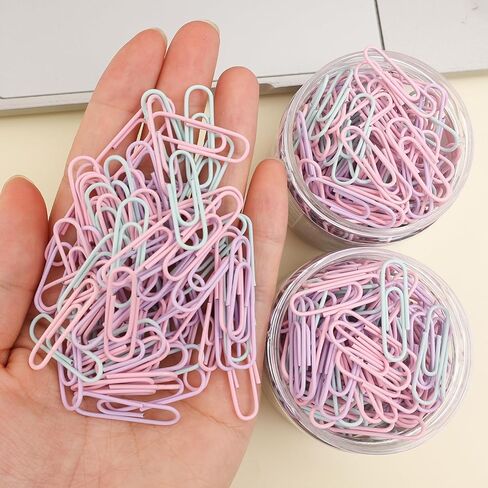 160 PCS/Box Metal Paper Clips Desk Notebook Paper Organizing Tool Office Stationery Accessories Clip Size 2.9 * 0.8cm in Saudi Arabia