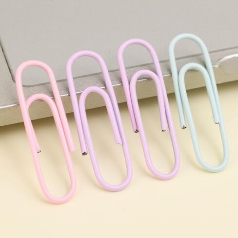 160 PCS/Box Metal Paper Clips Desk Notebook Paper Organizing Tool Office Stationery Accessories Clip Size 2.9 * 0.8cm in Saudi Arabia