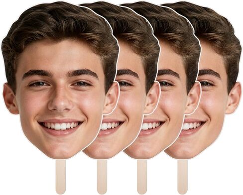 Custom Big Head Cutout on a Stick, 16 to 48 Inch, Coroplast Cardboard, HD Printed Face Prop for Graduation, Sports, Wedding & Party Decorations, Multiple Pieces in Kuwait