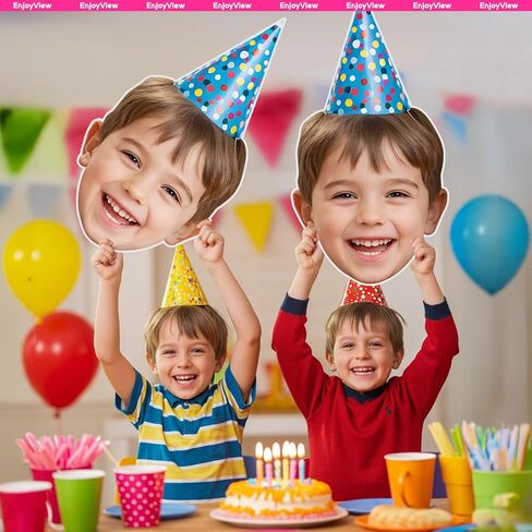 Custom Big Head Cutout on a Stick, 16 to 48 Inch, Coroplast Cardboard, HD Printed Face Prop for Graduation, Sports, Wedding & Party Decorations, Multiple Pieces in Kuwait