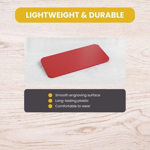 Name Tag/Badge Blanks - 10 Pack - Red 1" X 3", Round Corners, Pin in Saudi Arabia
