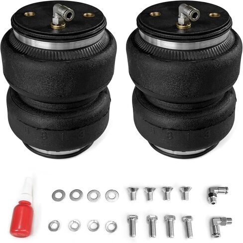 2PCS Universal Air Suspension Spring Double Bellow Standard 5000 lbs 1/8"NPT Single Port Air Ride Strut Assembly for Chevy/GMC/Ram/Ford Trucks (7X2B5813) in Saudi Arabia