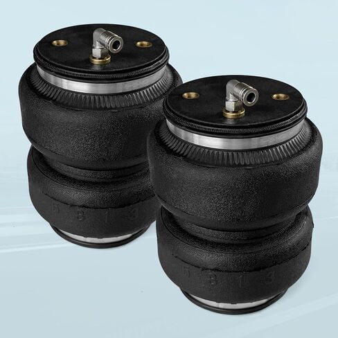 2PCS Universal Air Suspension Spring Double Bellow Standard 5000 lbs 1/8"NPT Single Port Air Ride Strut Assembly for Chevy/GMC/Ram/Ford Trucks (7X2B5813) in Saudi Arabia