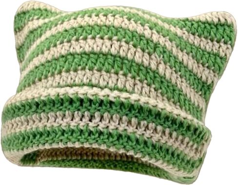 Crochet Hats for Women Cat Ear Beanie Y2K Beanies Vintage Grunge Accessories Slouchy Beanies for Travel Daily Wear in Saudi Arabia