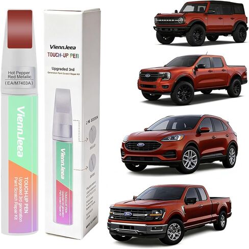 طلاء طلاء السيارة من الجيل الثالث لسيارة Ford (Star White Metallic Tri-Coat(AZ)) طقم إصلاح خدوش طلاء السيارة طرف القلم وفرشاة إصلاح الخدوش 2 في 1 مع أدوات تطبيقها وأوراق الإصلاح in Kuwait