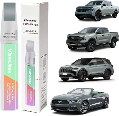 طلاء طلاء السيارة من الجيل الثالث لسيارة Ford (Star White Metallic Tri-Coat(AZ)) طقم إصلاح خدوش طلاء السيارة طرف القلم وفرشاة إصلاح الخدوش 2 في 1 مع أدوات تطبيقها وأوراق الإصلاح in Kuwait
