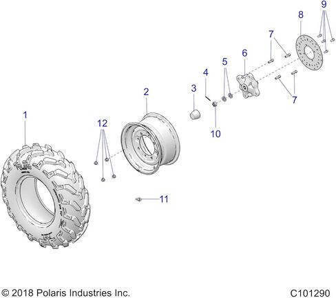 Polaris NS388 Tire, 24x8-12, Part 5415153 in Saudi Arabia