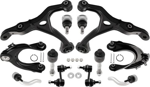 طقم تعليق أمامي 12 قطعة من maxpeedingrods لسيارة Honda Accord 2003-2007 2.4 لتر، 2 ذراع تحكم علوي، 2 ذراع تحكم سفلي، 2 وصلة شريط Sway، 2 وصلة كروية سفلية، 4 قضبان ربط خارجية وداخلية in Saudi Arabia