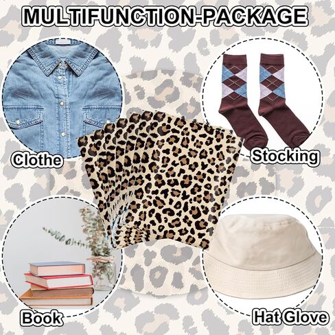 AnyDesign 100 Pcs Cheetah Poly Mailer Mailing Bag 10 x 13 Inch Leopard Self-Sealing Plastic Packaging Envelope Bag for Small Business in Saudi Arabia