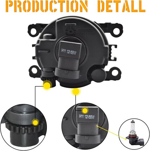 مصابيح الضباب تناسب ميتسوبيشي أوتلاندر 2016-2020 مصباح الضباب الهالوجين مجموعة مفاتيح تسخير الكروم (لا تناسب الطراز الرياضي أو ASX) in Kuwait