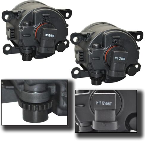 مصابيح الضباب تناسب ميتسوبيشي أوتلاندر 2016-2020 مصباح الضباب الهالوجين مجموعة مفاتيح تسخير الكروم (لا تناسب الطراز الرياضي أو ASX) in Kuwait