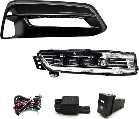 استبدال مصابيح الضباب LED لـ Accord 2018 2019 2020 4 أبواب سيدان القيادة مصابيح ضباب مع DRL أضواء الضباب المصد الأمامي in Kuwait