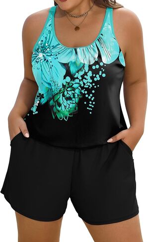 Arolina Women's Plus Size Swim Romper One Piece Swimsuits Modest Bathing Suit with Pockets (S-24W) in Saudi Arabia