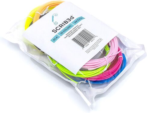 قلم طباعة ثلاثي الأبعاد متطور SCRIB3D مع لونين أساسيين وحزمة إعادة تعبئة PLA مع 10 ألوان متنوعة in Kuwait