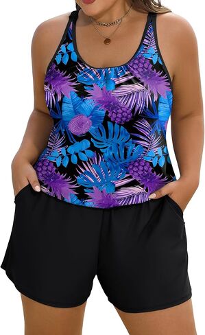 Arolina Women's Plus Size Swim Romper One Piece Swimsuits Modest Bathing Suit with Pockets (S-24W) in Saudi Arabia