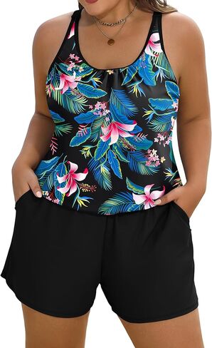 Arolina Women's Plus Size Swim Romper One Piece Swimsuits Modest Bathing Suit with Pockets (S-24W) in Saudi Arabia
