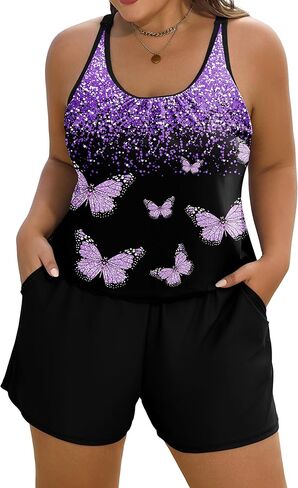 Arolina Women's Plus Size Swim Romper One Piece Swimsuits Modest Bathing Suit with Pockets (S-24W) in Saudi Arabia