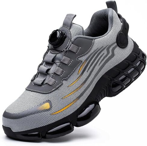 Mens Steel Toe Work Shoes Construction Safety Shoes Puncture Proof Anti Smashing Non Slip Light Weight Comfortable Fashion Black US 11 in Saudi Arabia