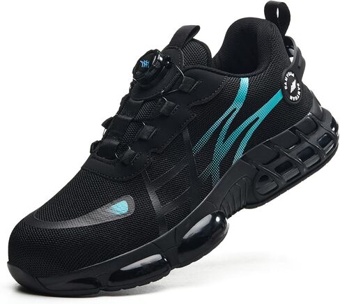 Mens Steel Toe Work Shoes Construction Safety Shoes Puncture Proof Anti Smashing Non Slip Light Weight Comfortable Fashion Black US 11 in Saudi Arabia