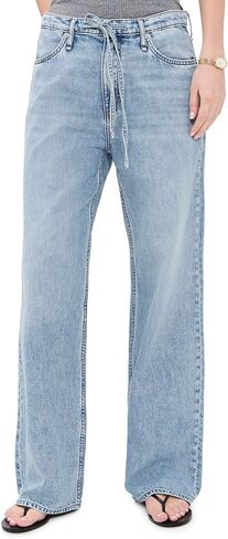 rag & bone Women's Featherweight Phoebe Drawstring Wide Jeans in Saudi Arabia
