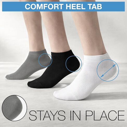 Ankle Socks for Men & Women – 6 Pairs Cotton Low Cut Socks, Soft Breathable Sport & Everyday Fit in Saudi Arabia
