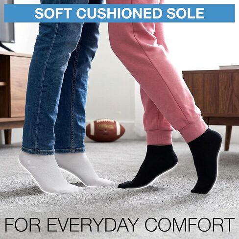 Ankle Socks for Men & Women – 6 Pairs Cotton Low Cut Socks, Soft Breathable Sport & Everyday Fit in Saudi Arabia