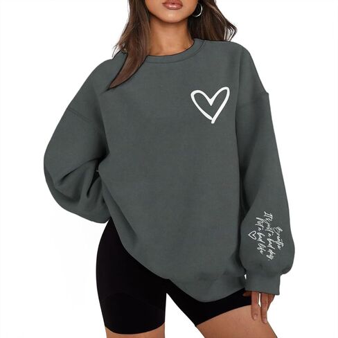 Christian Sweatshirts for Women Breathe It's Just A Bad Day Not A Bad Life Oversized Sweatshirt Inspirational Tops in Saudi Arabia