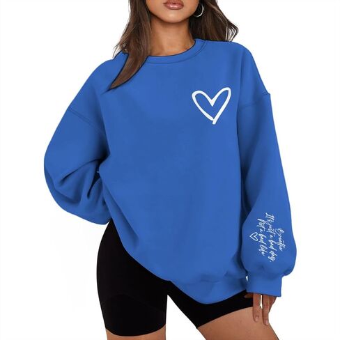Christian Sweatshirts for Women Breathe It's Just A Bad Day Not A Bad Life Oversized Sweatshirt Inspirational Tops in Saudi Arabia