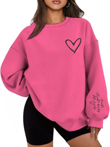 Christian Sweatshirts for Women Breathe It's Just A Bad Day Not A Bad Life Oversized Sweatshirt Inspirational Tops in Saudi Arabia