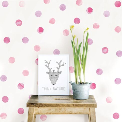 Wall Pops DWPK2466 Watercolor Dots Wall Art Kit, Pink in Kuwait